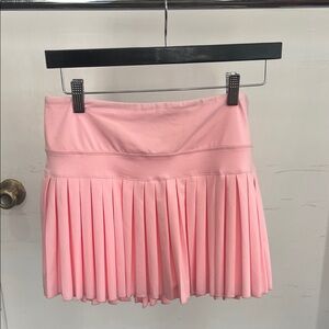 Gold Hinge Pink Pleated Women's Skirt